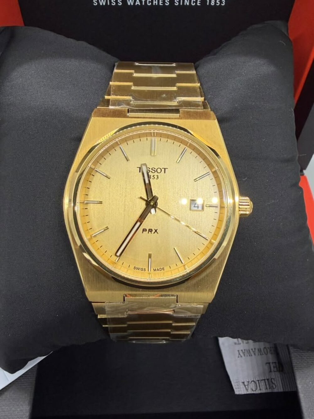 Tissot PRX Gold Stainless Steel 40mm Quartz Men's Watch – Ref. T137.410.33.021.0 - Picture 2 of 7